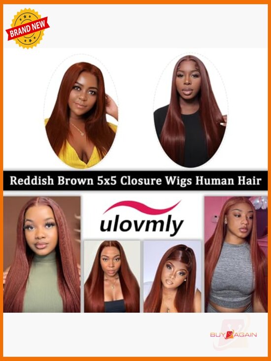 5x5 Closure Wig Human Hair Straight 180 Density Pre Plucked Glueless